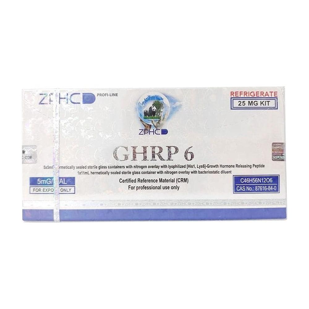 GHRP-6 ZPHC — 25 mg (5 vials × 5 mg)